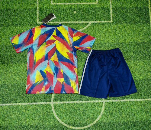 Youth Uniform Kids Kit 2025-2026 Arsenal Colorful Soccer Training Jersey Shorts Child Football Pre-match Set