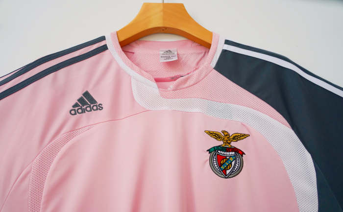 Retro Jersey 2007-2008 SL Benfica Away Pink Soccer Jersey Vintage Football Shirt