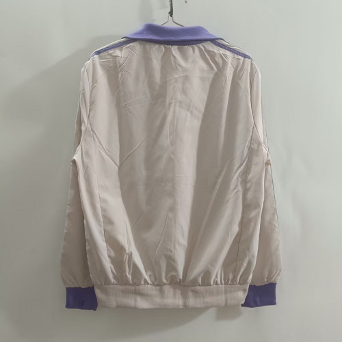 2025-2026 Real Madrid Light Yellow/Purple Soccer Windbreaker Jacket Football Jacket