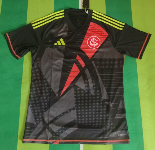 Fans Version 2025-2026 Sport Club Internacional Black Goalkeeper Soccer Jersey Football Shirt