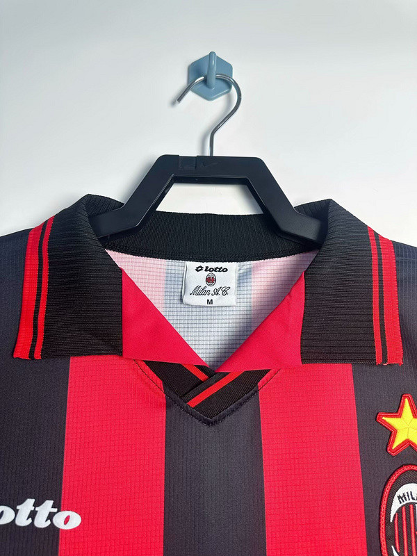 Retro Jersey 1997-1998 AC Milan Home Soccer Jersey Vintage Football Shirt