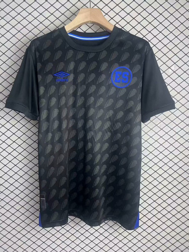 Fans Version 2025 El Salvador Third Away Black Soccer Jersey Football Shirt