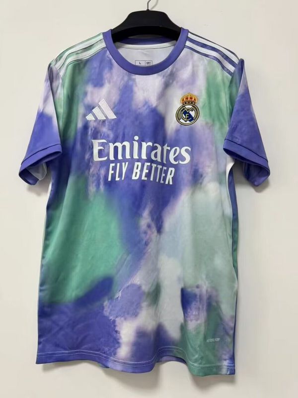 Fans Version 2025-2026 Real Madrid Green/Purple Soccer Jersey Real Football Shirt
