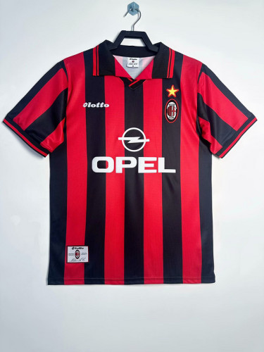 Retro Jersey 1997-1998 AC Milan Home Soccer Jersey Vintage Football Shirt