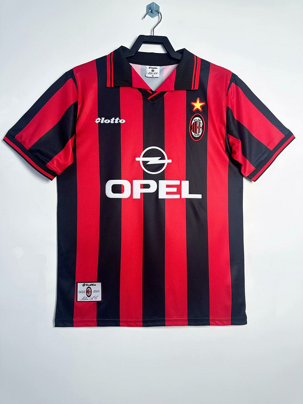 Retro Jersey 1997-1998 AC Milan Home Soccer Jersey Vintage Football Shirt