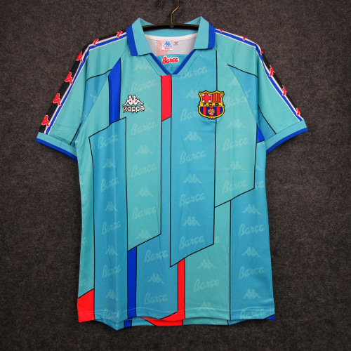 Retro Jersey 1995-1997 Barcelona Away Blue Soccer Jersey Vintage Football Shirt