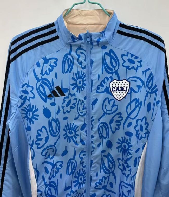 2025-2026 Boca Juniors Soccer Reversible Windbreaker Jacket Football Jacket
