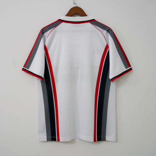 Retro Jersey 1998-1999 AC Milan Away White Soccer Jersey Vintage Football Shirt