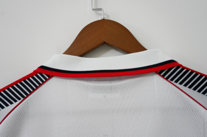Retro Jersey 1998-1999 AC Milan Away White Soccer Jersey Vintage Football Shirt