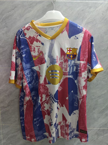 Barca Camisetas de Futbol Fans Version 2025-2026 Barcelona Blue/Red/White Special Edition Soccer Jersey