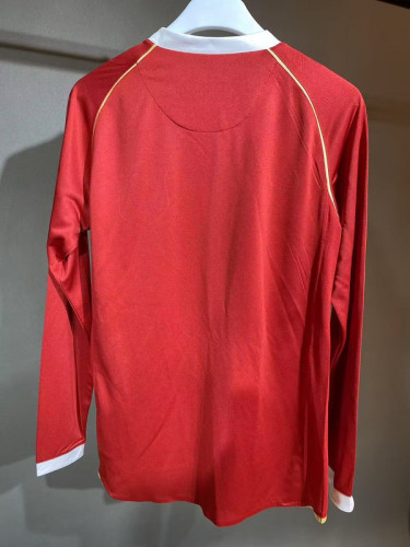 Player Version Retro Jersey Long Sleeve 2006-2007 Manchester United Home Soccer Jersey Vintage Football Shirt