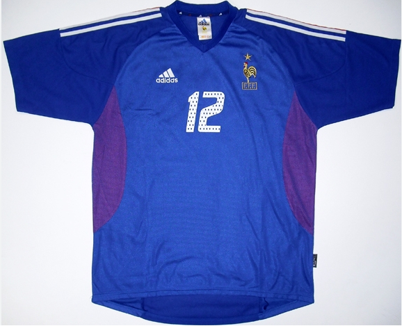 Retro Jersey 2002 France HENRY 12 Home Soccer Jersey Vintage Football Shirt