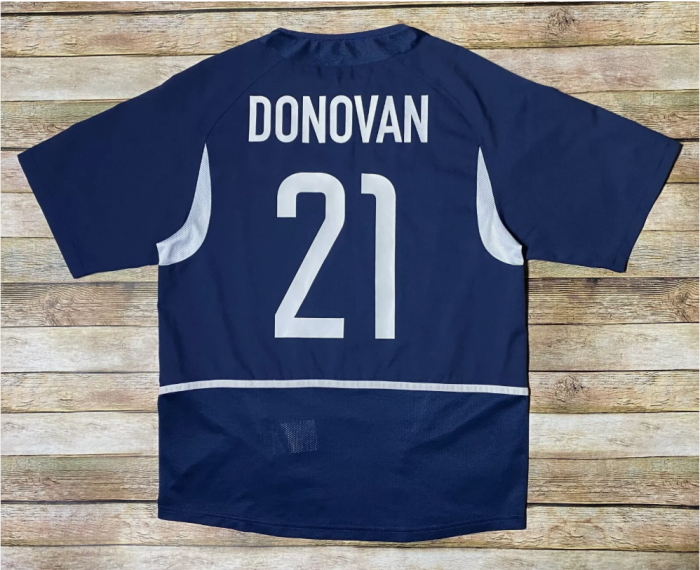 Retro Jersey USA 2002 DONOVAN 21 Away Soccer Jersey United States Vintage Football Shirt