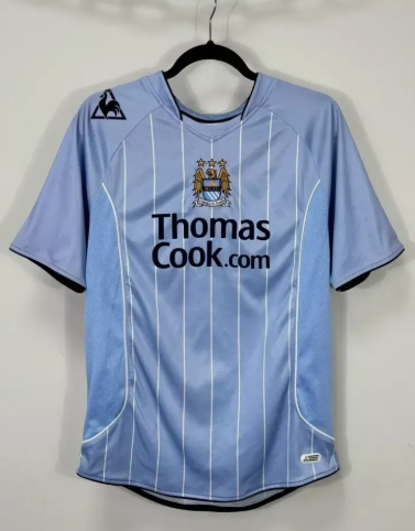 Retro Jersey 2007-2008 Manchester City JOHNSON 6 Home Soccer Jersey Vintage Man City Football Shirt