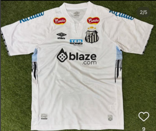 with All Sponor Logos Fan Version 2024-2025 Santos NEYMAR JR. 10 Home Soccer Jersey Football Shirt