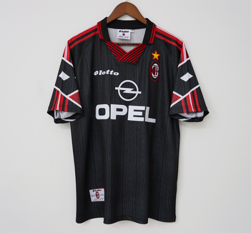 Retro Jersey 1997-1998 AC Milan Black Special Edition Soccer Jersey Vintage Football Shirt