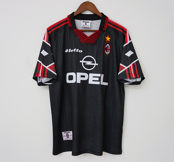 Retro Jersey 1997-1998 AC Milan Black Special Edition Soccer Jersey Vintage Football Shirt