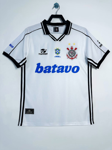 Retro Jersey 1999-2000 Corinthians Home Soccer Shirt Vintage Soccer Jersey