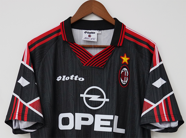 Retro Jersey 1997-1998 AC Milan Black Special Edition Soccer Jersey Vintage Football Shirt