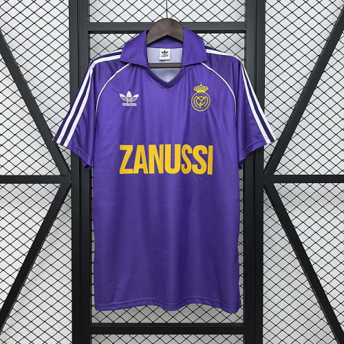 Retro Jersey Real Madrid 1984-1985 Away Purple Soccer Jersey Vintage Football Shirt