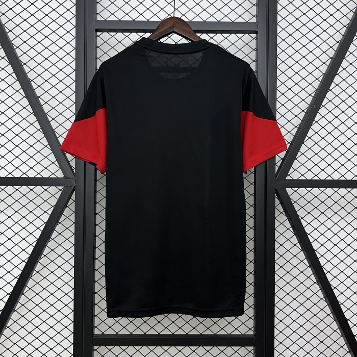 Fan Version 2025-2026 Athletic Bilbao Black/Red Soccer Training Jersey Football Shirt