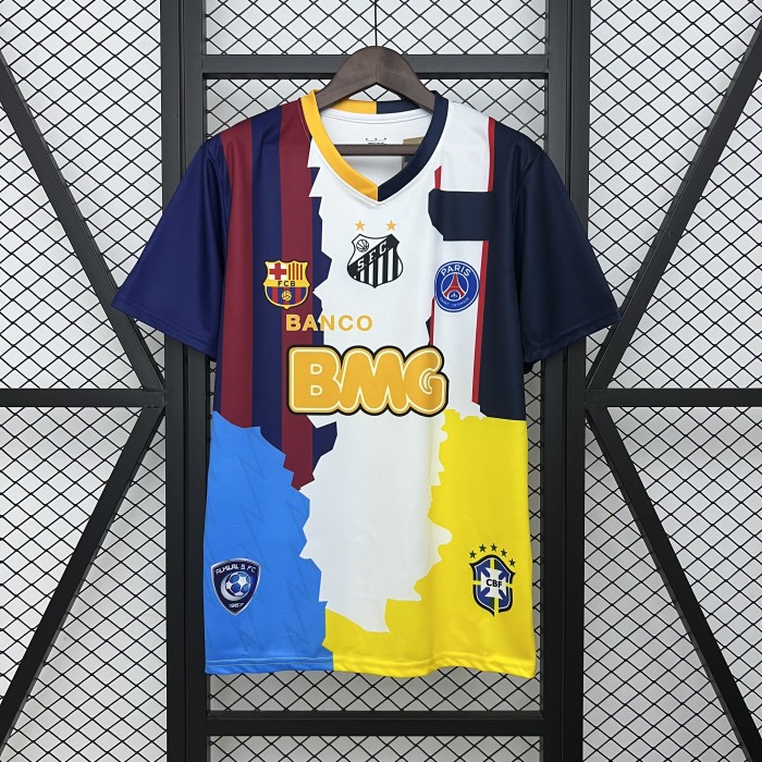 Neymar Jr Team Combine Version 2025-2026 Santos Barcelona Brazil PSG Soccer Jersey Football Shirt
