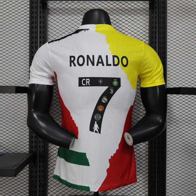 Player Version Cristiano Ronaldo 7 Combine Version Blank Real Madrid Juventus Portugal Sporting Lisbon Manchester United Al Nassr Jersey