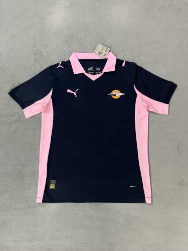 Fans Version 2025-2026 Palermo Away Black/Pink Soccer Jersey Football Shirt