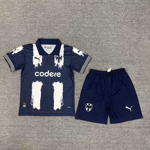 Youth Uniform Kids Kit Monterrey 2025-2026 Special Edition Soccer Jersey Shorts Child Football Set