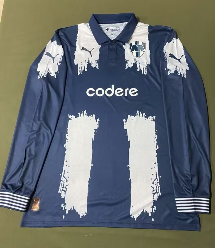 Long Sleeve Fans Version 2025-2026 Monterrey Home Soccer Jersey Menterrey Football Shirt