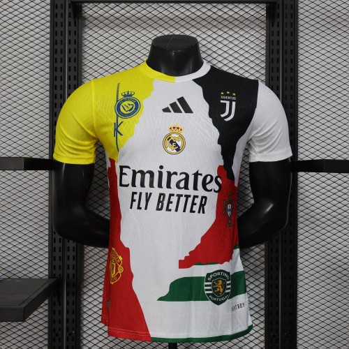 Player Version Cristiano Ronaldo 7 Combine Version Blank Real Madrid Juventus Portugal Sporting Lisbon Manchester United Al Nassr Jersey