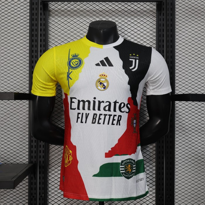 Player Version Cristiano Ronaldo 7 Combine Version Blank Real Madrid Juventus Portugal Sporting Lisbon Manchester United Al Nassr Jersey