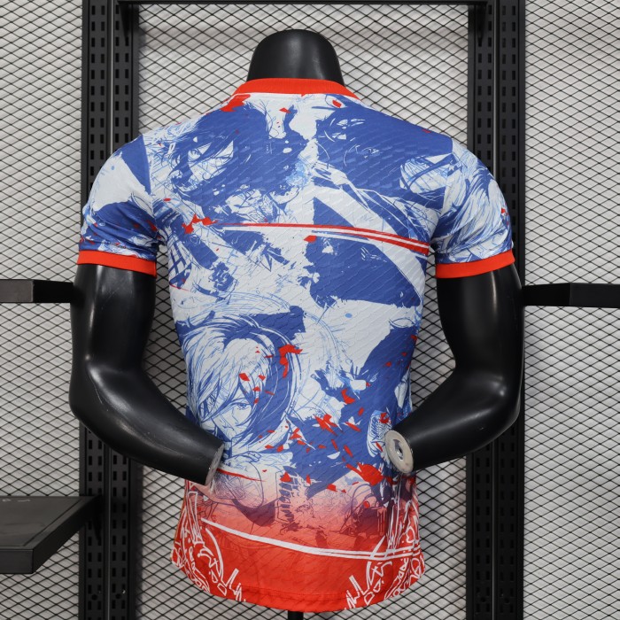 Player Version 2025 Japan Blue/Red Special Edition Soccer Jersey Football Shirt
