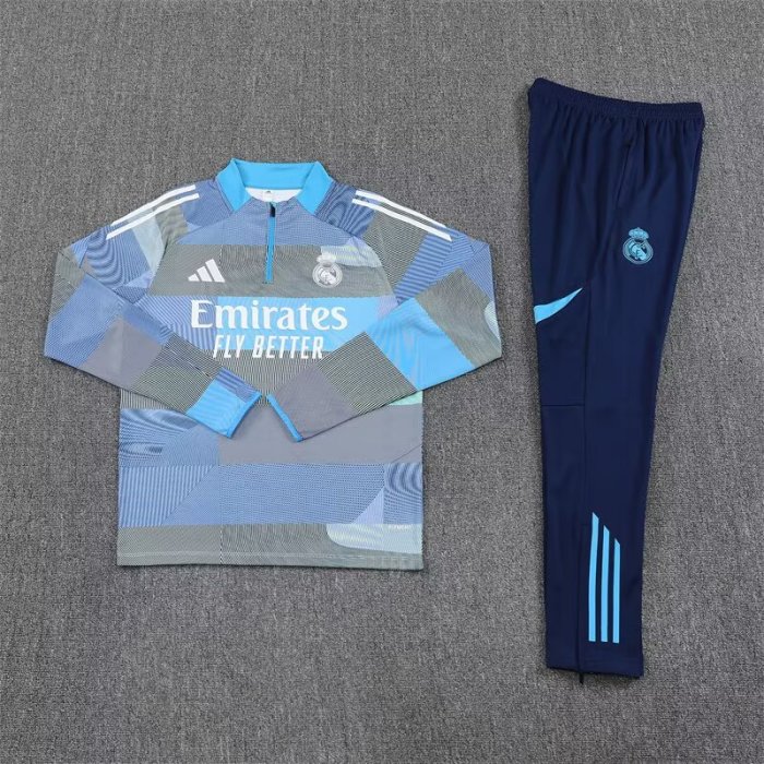 2025-2026 Real Madrid Colorful Soccer Training Sweater and Pants Football Kit