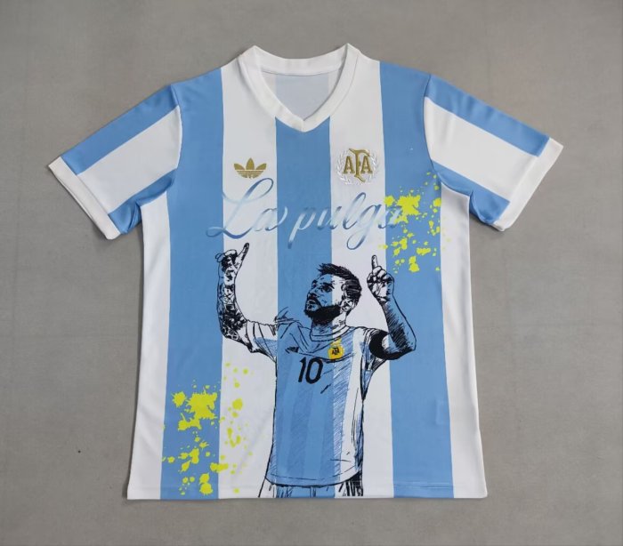 Fan Version 2025 Argentina MESSI Special Print Soccer Jersey Football Shirt