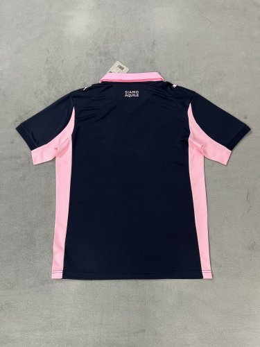 Fans Version 2025-2026 Palermo Away Black/Pink Soccer Jersey Football Shirt