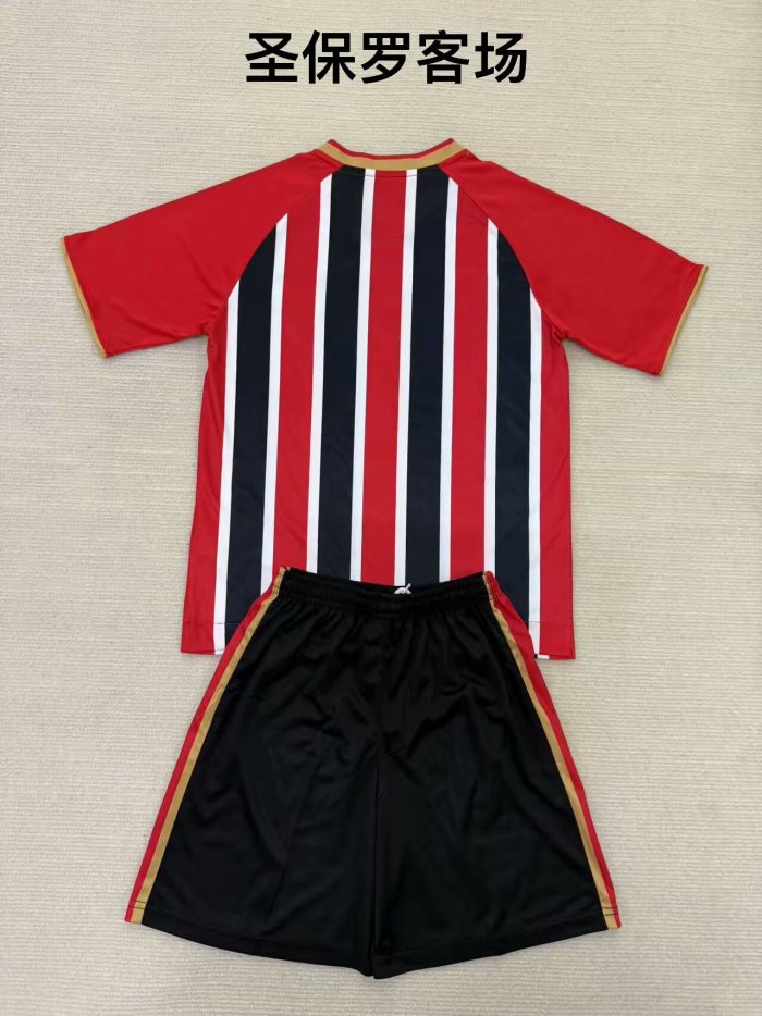 without Sponor Logo Adult Uniform 2025-2026 Sao Paulo Away Soccer Jersey Shorts Men's Football Kit