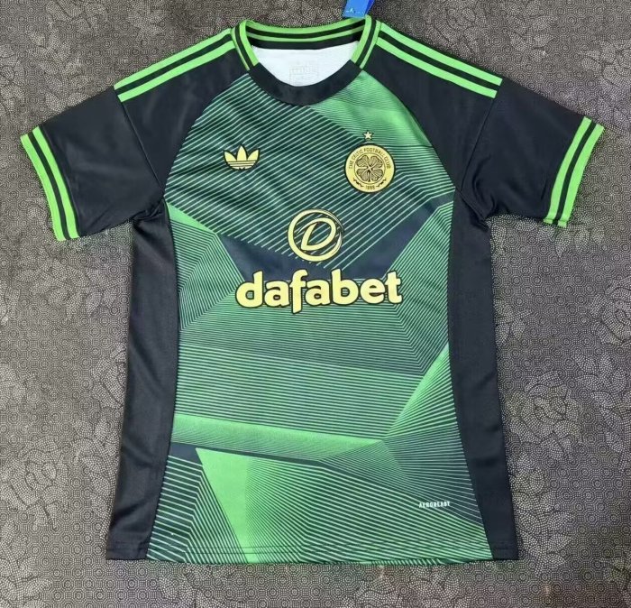 Fan Version 2025-2026 Celtic Green/Black Special Edition Soccer Jersey Football Shirt
