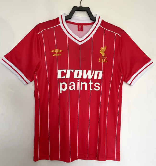 with Sponor Logo Retro Jersey 1981-1984 Liverpool Home Soccer Jersey Vintage Football Shirt