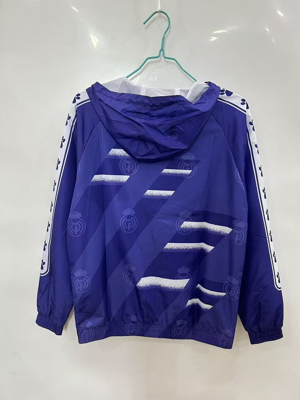 with Caps 1996-1997 Real Madrid Purple Soccer Windbreaker Jacket Football Jacket