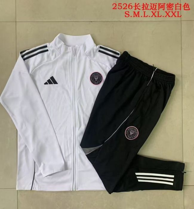 2025-2026 Inter Miami White Soccer Training Jacket Football Jacket and Pants