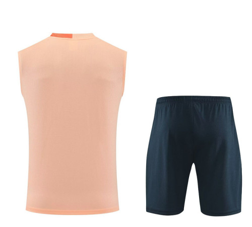 Adult Uniform 2025-2026 Barcelona Pink  Soccer Vest Shorts Men's Football Kit