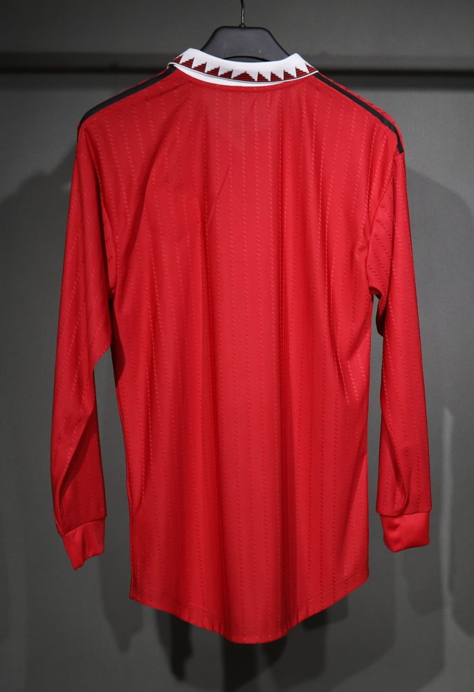 Player Version Retro Jersey Long Sleeve 2022-2023 Manchester United Home Soccer Jersey Vintage Football Shirt