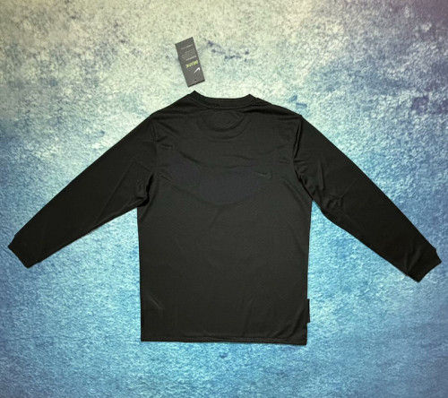 Long Sleeve Retro Jersey 2007-2008 Manchester United Away Black Vintage Soccer Jersey