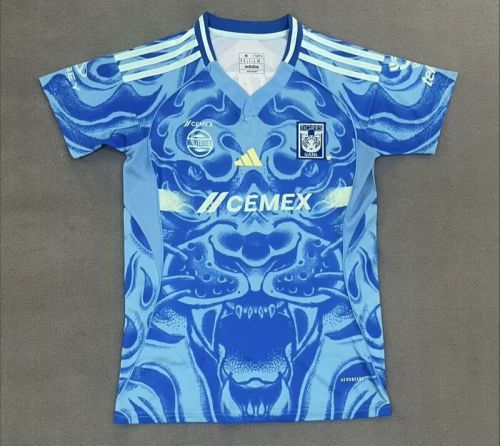 Women 2025-2026 Tigres Away Blue Soccer Jersey Girl Football Shirt