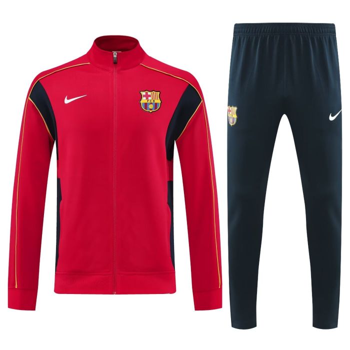 Retro Model 2025-2026 Barcelona Red/Black Soccer Training Jacket Football Jacket and Pants