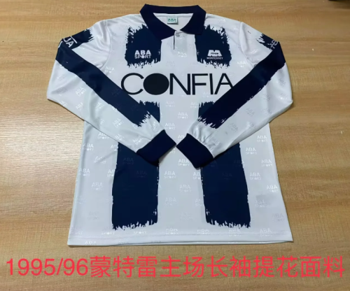 Long Sleeve Rertro Jersey 1995-1996 Monterrey Home Soccer Jersey Menterrey Football Shirt