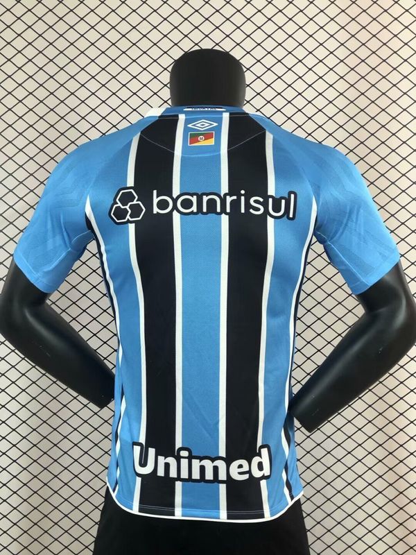 with Sponor Logo Player Version 2025-2026 Gremio Home Soccer Jersey Football Shirt