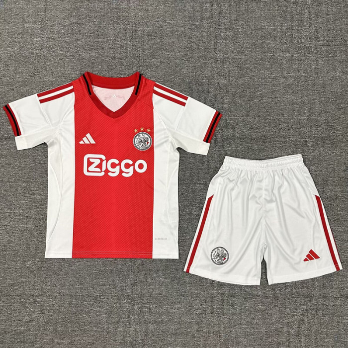 Youth Uniform Kids Kit Ajax 2025-2026 Ajax Home Soccer Jersey Shorts Child Football Set