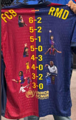 Barca Camisetas de Futbol Fan Version 2024-2025 Barcelona FCB vs RMD Home Soccer Jersey